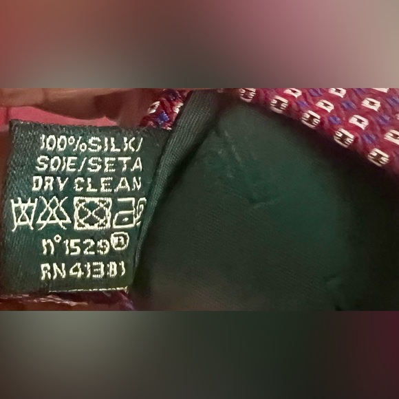 LAUREN RALPH LAUREN MENS TIE RED - Picture 6 of 6